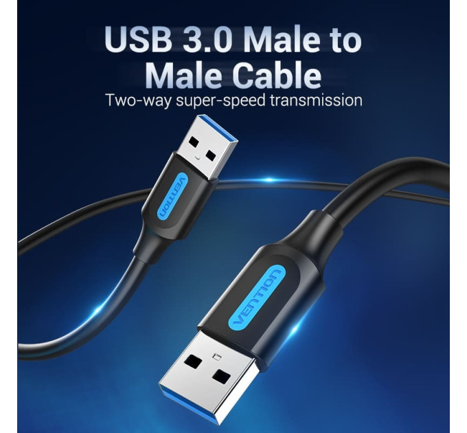 Vention Кабель Vention USB - USB V 3.0 (M/M), 1 м, Black (CONBF)