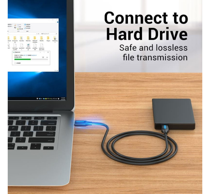 Vention Кабель Vention USB - USB V 3.0 (M/M), 1 м, Black (CONBF)