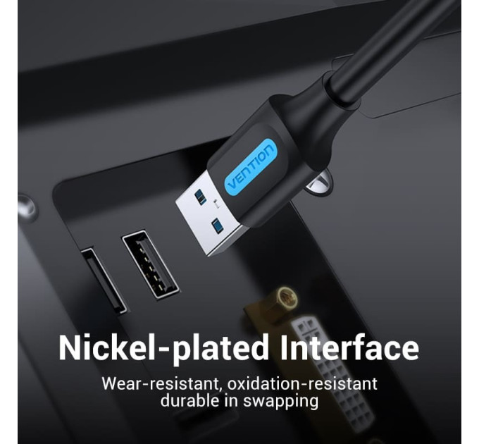 Vention Кабель Vention USB - USB V 3.0 (M/M), 1 м, Black (CONBF)