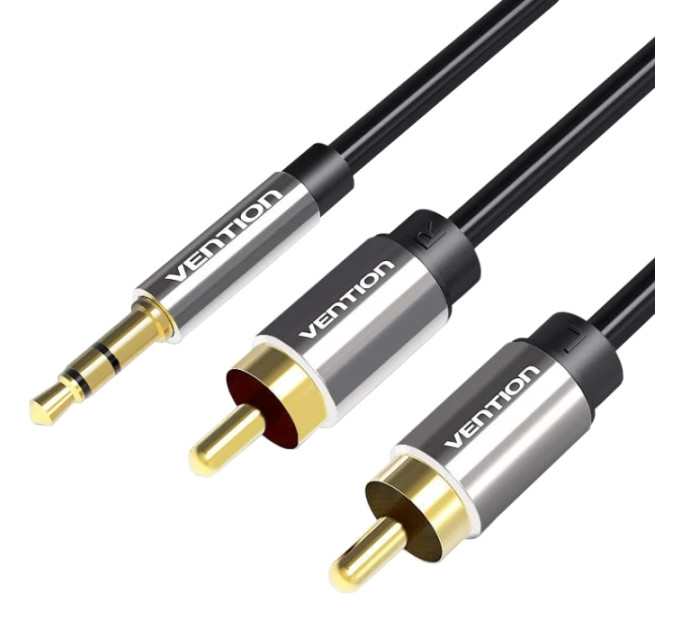 Vention Кабель Vention 3.5 мм - 2хRCA (M/M), 5 м, Black (BCFBJ)
