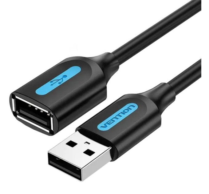 Vention Дата кабель USB 2.0 AM/AF 1.5m black Vention (CBIBG)
