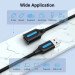 Vention Дата кабель USB 2.0 AM/AF 1.5m black Vention (CBIBG)