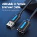 Vention Дата кабель USB 2.0 AM/AF 1.5m black Vention (CBIBG)