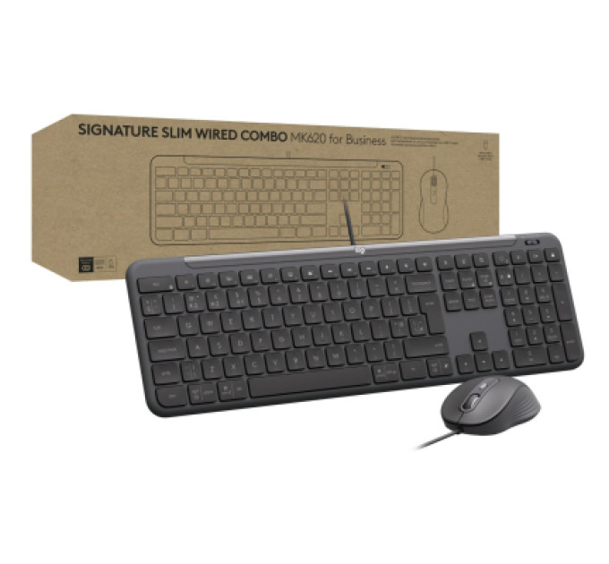 Logitech Комплект Logitech Signature Slim MK620 for Business USB-C UA Graphite (920-013349)