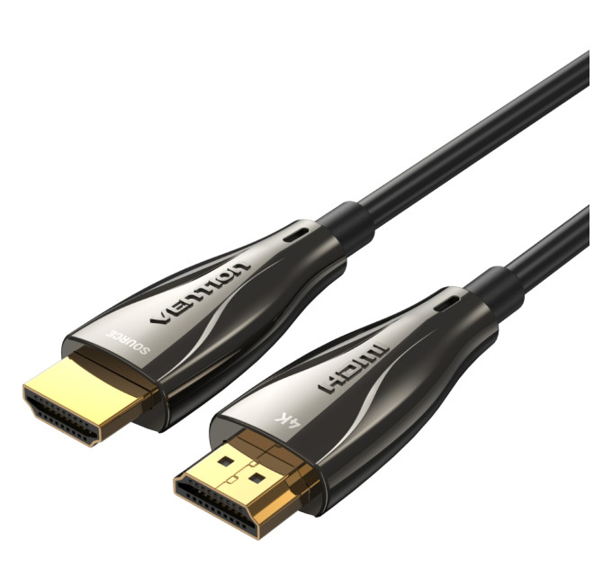 Vention Кабель мультимедійний 4K Fiber Optic HDMI Male to Male Cable 100M Black Zinc Alloy Type VENTION (ALSBAD)