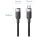 Vention Дата кабель USB-C M/F 1.0m 100W 10Gbps 4K60Hz VENTION (TRFBF)