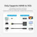 Vention Перехідник HDMI M to VGA F 1080P 60Hz 3,5mm Audio Micro USB (F) powered Vention (ACRBB)