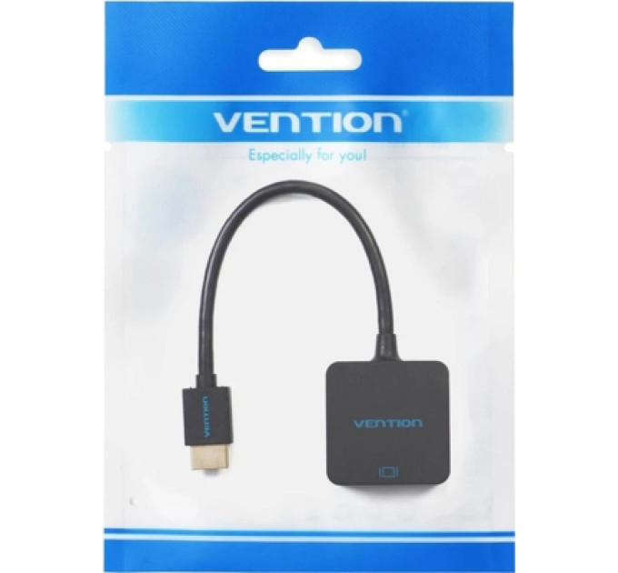 Vention Перехідник HDMI M to VGA F 1080P 60Hz 3,5mm Audio Micro USB (F) powered Vention (ACRBB)