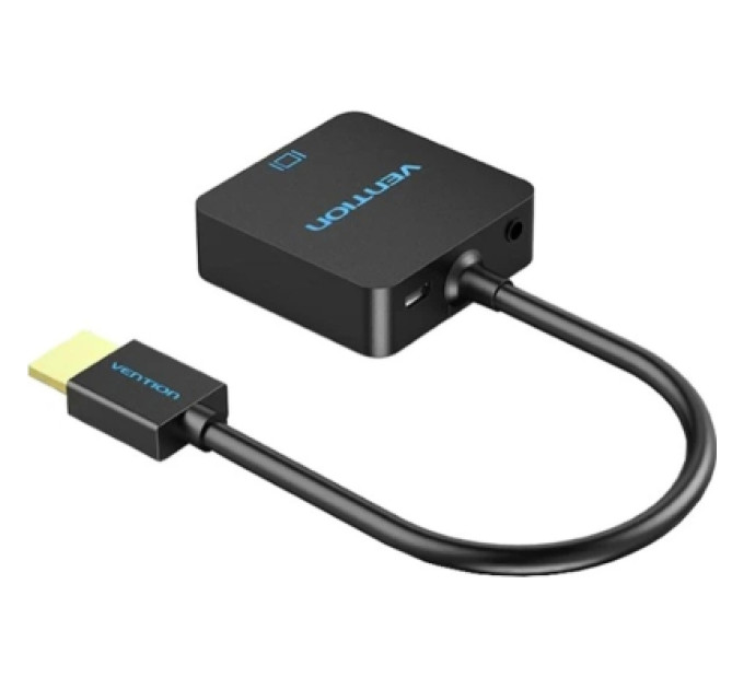 Vention Перехідник HDMI M to VGA F 1080P 60Hz 3,5mm Audio Micro USB (F) powered Vention (ACRBB)