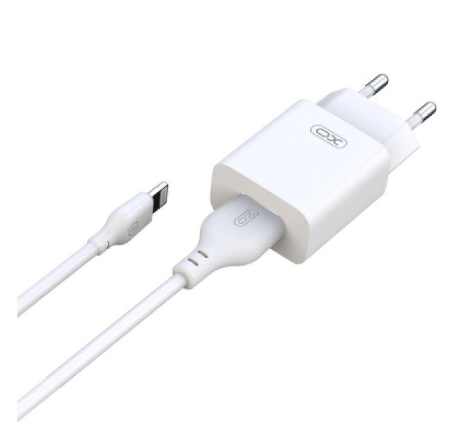 XO Зарядний пристрій XO L99 USB 12W + cable USB to Lightning white (L99-L-WH)