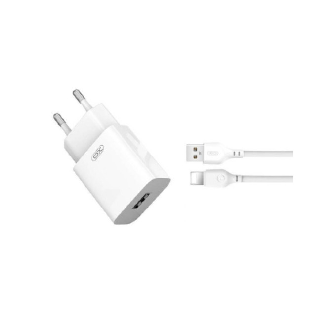 XO Зарядний пристрій XO L99 USB 12W + cable USB to Lightning white (L99-L-WH)