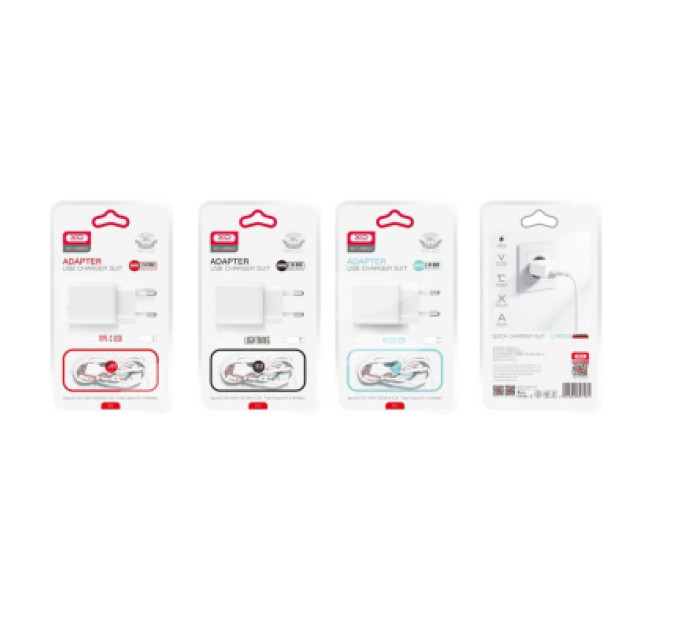 XO Зарядний пристрій XO L99 USB 12W + cable USB to Lightning white (L99-L-WH)