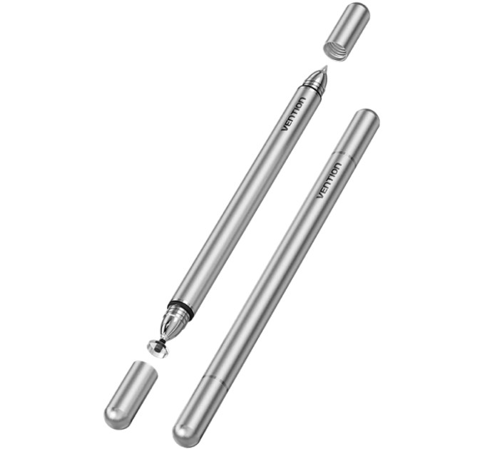 Vention Стилус - ручка для ємнісних екранів 2-в-1 Stylus Pen Gray Aluminum Alloy Type Vention