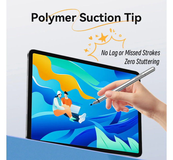 Vention Стилус - ручка для ємнісних екранів 2-в-1 Stylus Pen Gray Aluminum Alloy Type Vention