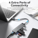 Vention Хаб USB 3.0 -> 4xUSB-A 3.0, 5Gbps,  Black Vention
