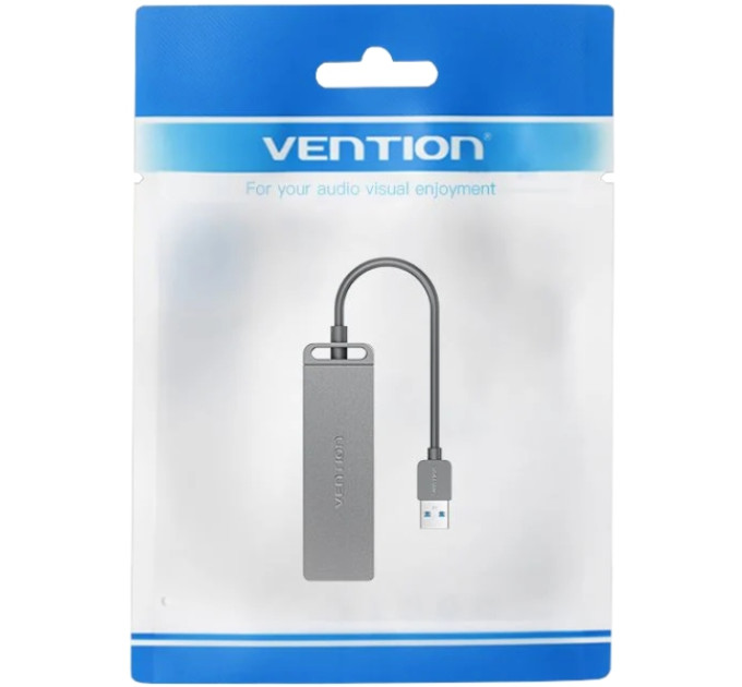 Vention Хаб USB 3.0 -> 4xUSB-A 3.0, 5Gbps,  Black Vention