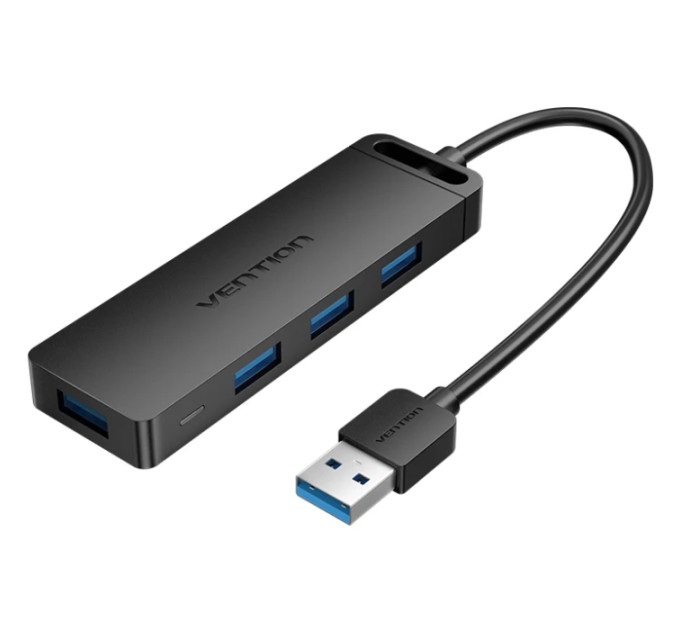 Vention Хаб USB 3.0 -> 4xUSB-A 3.0, 5Gbps,  Black Vention