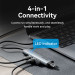 Vention Хаб USB 3.0 Type-C -> 4xUSB 3.0/1xUSB-C, 5Gbps, Black Vention