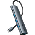 Vention Хаб USB 3.0 Type-C -> 4xUSB 3.0/1xUSB-C, 5Gbps, Black Vention