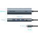 Vention Хаб USB 3.0 Type-C -> 4xUSB 3.0/1xUSB-C, 5Gbps, Black Vention