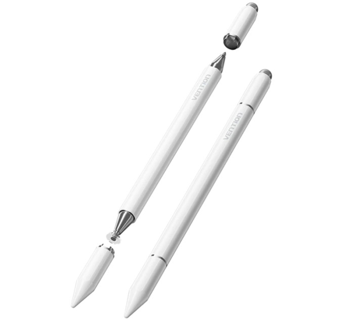 Vention Стилус - ручка для ємнісних екранів 3-в-1 Magnetic Stylus Pen White Aluminum Alloy Type Vention