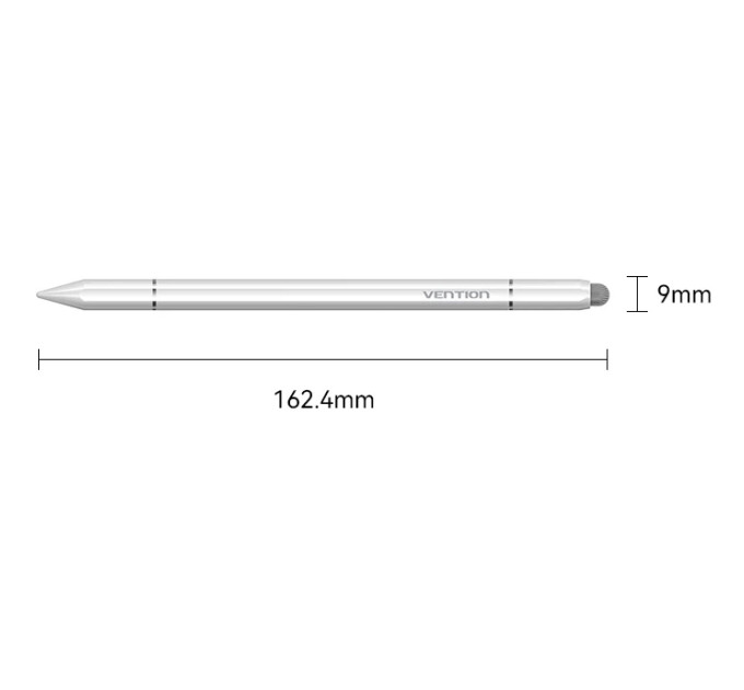 Vention Стилус - ручка для ємнісних екранів 3-в-1 Magnetic Stylus Pen White Aluminum Alloy Type Vention