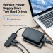 Vention Хаб USB 2.0 -> 4xUSB 2.0, 0.15м, Black Vention
