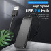 Vention Хаб USB 2.0 -> 4xUSB 2.0, 0.15м, Black Vention
