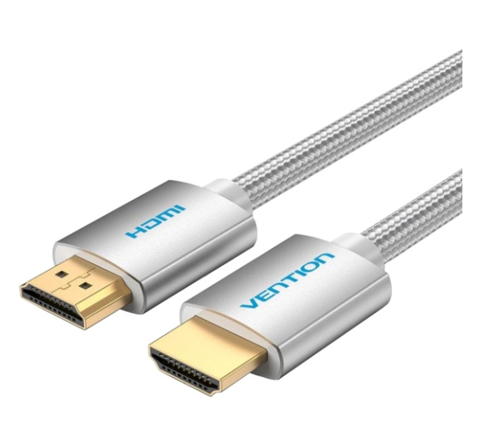 Vention Кабель HDMI M - M, 8.0м, V2.0, 4K 60Гц, обплетення, Silver Metal Type Vention