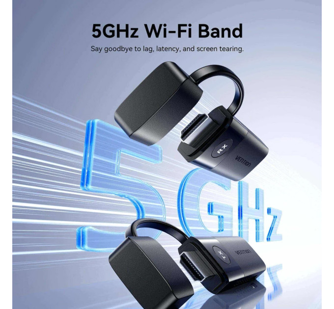 Vention Комплект бездротовий HDMI передавач + приймач, 1080P60Гц, 5GHz, до 50м Vention