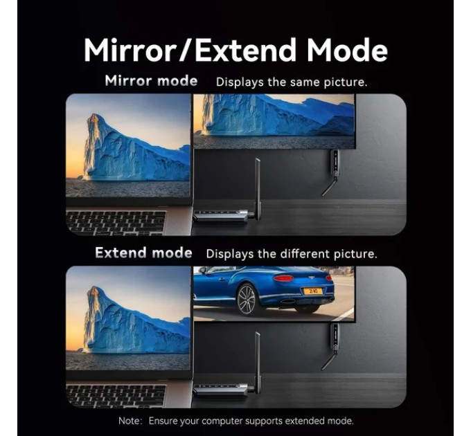 Vention Комплект підсилювача HDMI сигналу (TX+RX) 1080P60Гц 5 GHz, сірий, Vention