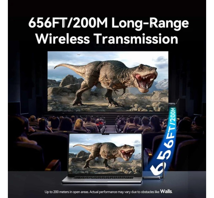 Vention Комплект підсилювача HDMI сигналу (TX+RX) 1080P60Гц 5 GHz, сірий, Vention