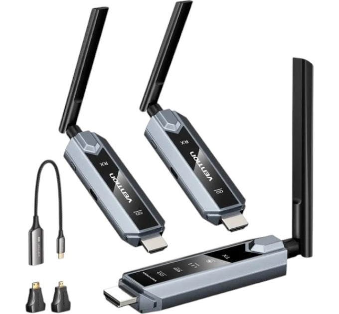 Vention Комплект підсилювача  HDMI сигналу (TX+2xRX) 1080P60Гц 5GHz Vention