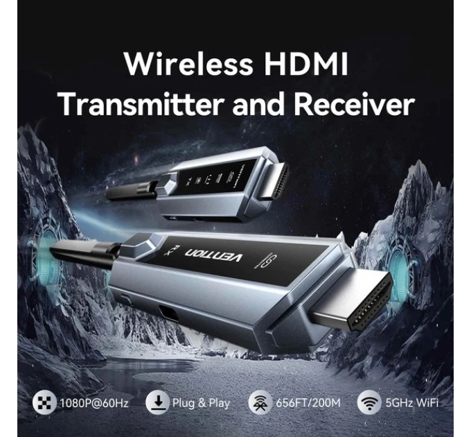 Vention Комплект підсилювача  HDMI сигналу (TX+2xRX) 1080P60Гц 5GHz Vention