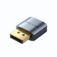 Перехідник - емулятор DisplayPort M  4K 17Гц, Aluminium alloy, голубий, Vention