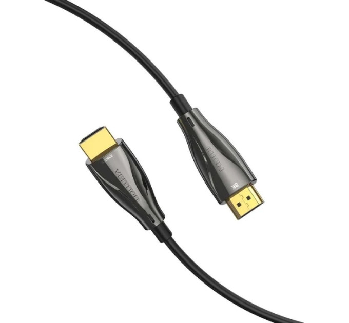 Vention Кабель HDMI M - M, 80.0 м, V2.0, Optical 8K 60Гц 18Gbps Dolby 7.1 PVC Black Zinc Alloy Vention