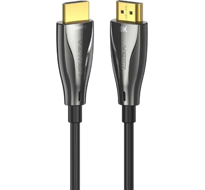 Vention Кабель HDMI M - M, 80.0 м, V2.0, Optical 8K 60Гц 18Gbps Dolby 7.1 PVC Black Zinc Alloy Vention