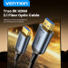 Vention Кабель HDMI M - M, 15.0м, Optical V2.1, 8K 60Гц 48Gbps Aluminum Alloy, сірий Vention