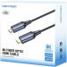 Vention Кабель HDMI M - M, 50.0м, V2.1, Optical 8K 60Гц 48Gbps Aluminum Alloy, сірий Vention