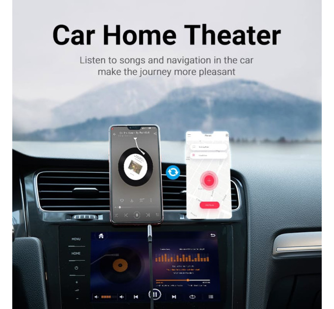 Vention Кабель AUX Audio TRS M/M, кут 90°, 2.0м, сірий, Aluminum Alloy Vention