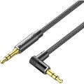 Vention Кабель AUX Audio TRS M/M, кут 90°, 1.5м, Nylon Braided, чорний, Vention