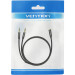 Vention Перехідник Audio Jack TRS F -> 2xM, 1.0м, Cotton braided чорний Vention