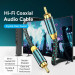 Vention Кабель AUX coaxial HiFi RCA M/M 2.0м OFC Silver, Zinc alloy, зелений, Vention