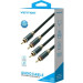 Vention Кабель AUX Audio HiFi 2RCAx2 M/M 5.0м, OFC Silver, Zinc alloy, зелений, Vention