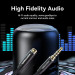 Vention Кабель AUX Audio TRS M/F 1.5м Gold-Plated, нейлонове обплетення, чорний Vention