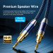 Vention HiFi Audio Speaker Cable 5.0м,Banana 2xM/M,4N OFC Silver, Gold-Plated,TPE + обплетення,Vention