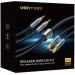 Vention HiFi Audio Speaker Cable 1.5м,Banana-Spade 2xM/M,4N OFC Silver, Gold-Plated,TPE + обплетення,Vention