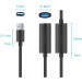 Vention Кабель продовжувач USB 3.0 AM/AF 10.0м, активний, 2 підсилювачі, дод. живлення USB-C, чорний,Vention