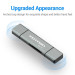 Vention Card Reader USB 2.0, 2-слота SD/TF, USB-A/USB-C/Micro-B, Aluminum  Alloy, чорний Vention