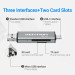 Vention Card Reader USB 2.0, 2-слота SD/TF, USB-A/USB-C/Micro-B, Aluminum  Alloy, чорний Vention